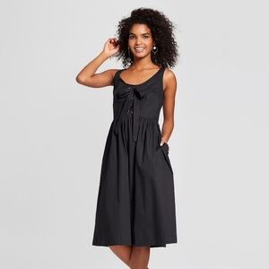 Who What Wear Black Midi Dress